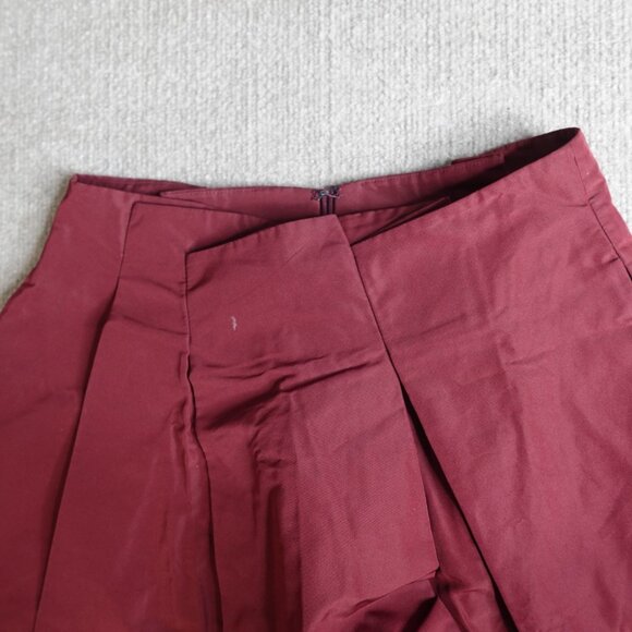 Jil Sander Womens Skirt 4 Red Solid A-Line Pleated Made in Italy - Picture 7 of 13